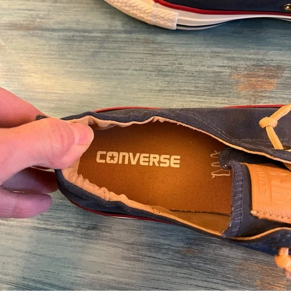 Converse Chuck Taylor All Star Navy Sneakers with Red Trim - Picture 5 of 9